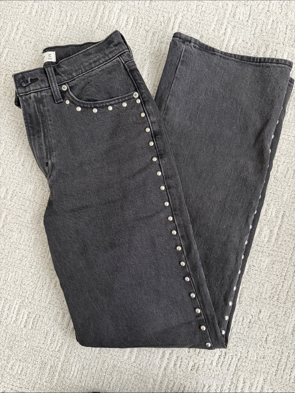 Abercrombie & Fitch Black Stud-Trim Women's Jeans